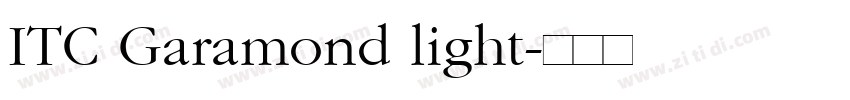 ITC Garamond light字体转换
